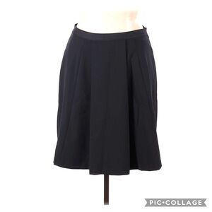 Ellen Tracy Pleated Navy Blue Work Career Skirt